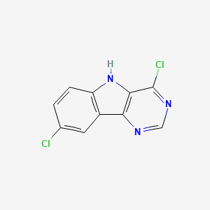 molecular formula C10H5Cl2N3 B1344563 4,8-二氯-5H-嘧啶并[5,4-b]吲哚 CAS No. 549488-69-9