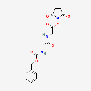 molecular formula C16H17N3O7 B1344567 Z-甘氨酰-甘氨酰-OSU CAS No. 32943-08-1