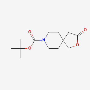 molecular formula C13H21NO4 B1344571 Tert-butyl 3-oxo-2-oxa-8-azaspiro[4.5]decane-8-carboxylate CAS No. 203662-19-5