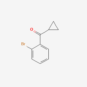 molecular formula C10H9BrO B1344576 2-溴苯基环丙基酮 CAS No. 676541-38-1