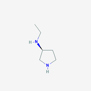 molecular formula C6H14N2 B1344589 (3S)-(-)-3-(乙基氨基)吡咯烷 CAS No. 381670-31-1