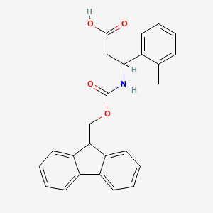 molecular formula C25H23NO4 B1344592 3-(9 H-芴-9-基甲氧羰基氨基)-3-O-甲苯基-丙酸 CAS No. 284492-03-1