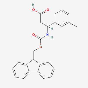 molecular formula C25H23NO4 B1344593 3-({[(9H-芴-9-基)甲氧基]羰基}氨基)-3-(3-甲基苯基)丙酸 CAS No. 284492-06-4