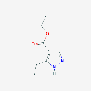 molecular formula C8H12N2O2 B1344595 3-乙基-1H-吡唑-4-羧酸乙酯 CAS No. 73981-23-4