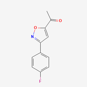 B1344600 1-(3-(4-Fluorophenyl)isoxazol-5-yl)ethanone CAS No. 889938-97-0