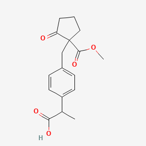 2-(4-((1-(Methoxycarbonyl)-2-oxocyclopentyl)methyl)phenyl)propanoic Acid