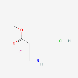 Ethyl2-(3-fluoroazetidin-3-yl)acetatehydrochloride