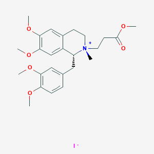 methyl 3-[(1R,2R)-1-[(3,4-dimethoxyphenyl)methyl]-6,7-dimethoxy-2-methyl-3,4-dihydro-1H-isoquinolin-2-ium-2-yl]propanoate;iodide