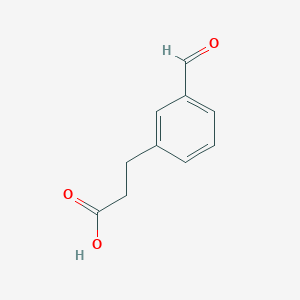 molecular formula C10H10O3 B1344609 3-(3-Formylphenyl)propanoic acid CAS No. 56030-19-4