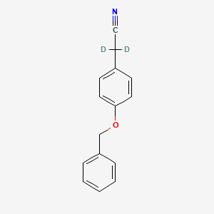 molecular formula C15H13NO B13446144 4-Benzyloxyphenylacetonitrile-d2 