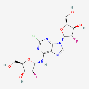 molecular formula C15H18ClF2N5O6 B13446153 (2R)'-5-Fluorotetrahydropyran Clofarabine 