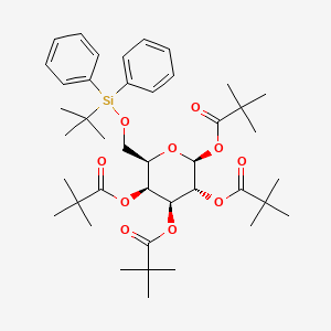 molecular formula C42H62O10Si B13446188 pivaloyl(-2)[pivaloyl(-3)][pivaloyl(-4)][TBDPS(-6)]Gal(b)-O-pivaloyl 