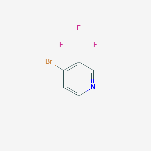 molecular formula C7H5BrF3N B13446189 Pyridine, 4-bromo-2-methyl-5-(trifluoromethyl)- 