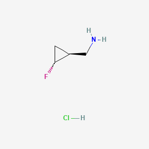 molecular formula C4H9ClFN B13446194 rac-1-[(1R,2S)-2-fluorocyclopropyl]methanamine hydrochloride 