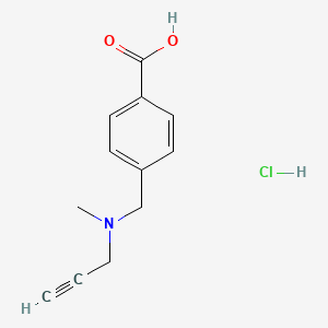 molecular formula C12H14ClNO2 B13446208 Benzoic acid, 4-[(methyl-2-propynylamino)methyl]-, hydrochloride CAS No. 62316-47-6