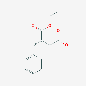 molecular formula C13H13O4- B13446237 (E)-3-Ethoxycarbonyl-4-Phenylbut-3-Enoate 