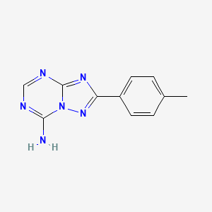 molecular formula C11H10N6 B13446324 2-(4-Methylphenyl)-[1,2,4]triazolo[1,5-a][1,3,5]triazin-7-amine 