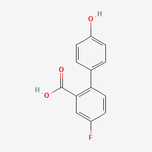 molecular formula C13H9FO3 B13446338 5-Fluoro-2-(4-hydroxyphenyl)benzoic acid CAS No. 1181639-48-4