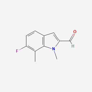 B1344649 6-Fluoro-1,7-dimethyl-1H-indole-2-carbaldehyde CAS No. 883531-02-0