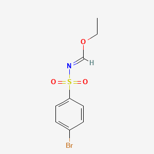 molecular formula C9H10BrNO3S B13446570 ethyl (1E)-N-(4-bromophenyl)sulfonylmethanimidate 