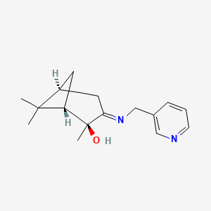 molecular formula C16H22N2O B13446580 (1S,2S,5S)-2,6,6-trimethyl-3-(pyridin-3-ylmethylimino)bicyclo[3.1.1]heptan-2-ol 