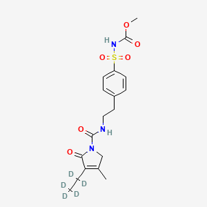 methyl N-[4-[2-[[3-methyl-5-oxo-4-(1,1,2,2,2-pentadeuterioethyl)-2H-pyrrole-1-carbonyl]amino]ethyl]phenyl]sulfonylcarbamate