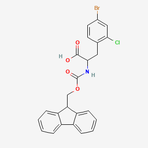 3-(4-bromo-2-chlorophenyl)-2-({[(9H-fluoren-9-yl)methoxy]carbonyl}amino)propanoic acid