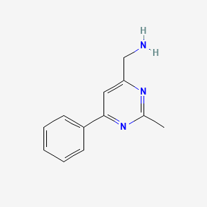 molecular formula C12H13N3 B13446660 (2-Methyl-6-phenylpyrimidin-4-yl)methanamine 