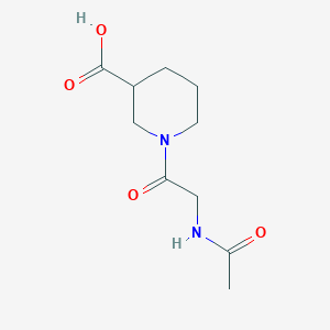 1-(2-Acetamidoacetyl)piperidine-3-carboxylic acid