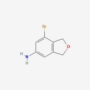 molecular formula C8H8BrNO B13446672 7-Bromo-1,3-dihydro-2-benzofuran-5-amine 