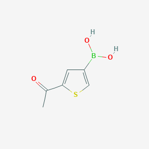molecular formula C6H7BO3S B1344668 5-Acetyl-3-thienylboronic acid CAS No. 942190-74-1
