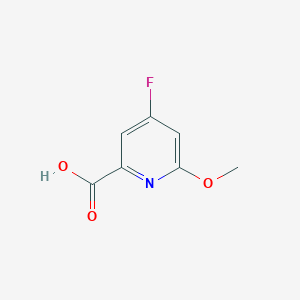 molecular formula C7H6FNO3 B13446693 4-Fluoro-6-methoxypicolinic acid 