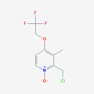 molecular formula C9H9ClF3NO2 B134467 2-Chloromethyl-3-methyl-4-(2,2,2-trifluoroethoxy)pyridine N-Oxide CAS No. 163119-28-6