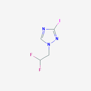 molecular formula C4H4F2IN3 B13446703 1-(2,2-difluoroethyl)-3-iodo-1H-1,2,4-triazole 