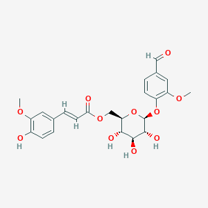 molecular formula C24H26O11 B13446711 4-[[6-O-[(2E)-3-(4-Hydroxy-3-methoxyphenyl)-1-oxo-2-propen-1-yl]-beta-D-glucopyranosyl]oxy]-3-methoxy-benzaldehyde 