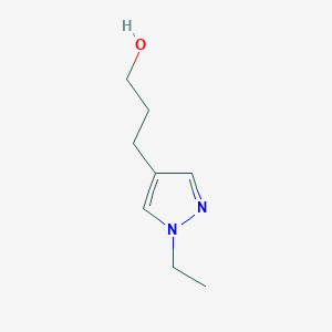 molecular formula C8H14N2O B1344673 3-(1-Ethyl-1H-pyrazol-4-yl)propan-1-ol CAS No. 1007516-30-4