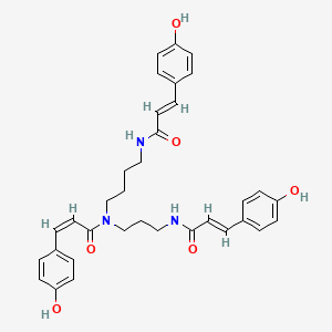 molecular formula C34H37N3O6 B13446736 Safflospermidine A 