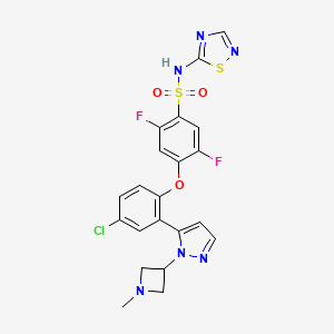 4-{4-Chloro-2-[1-(1-methylazetidin-3-yl)-1H-pyrazol-5-yl]phenoxy}-2,5-difluoro-N-1,2,4-thiadiazol-5-ylbenzenesulfonamide