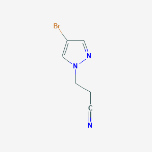 molecular formula C6H6BrN3 B1344675 3-(4-溴-1H-吡唑-1-基)丙腈 CAS No. 1007518-24-2