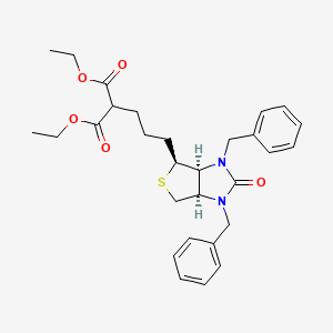 1,3-Diethyl ester 2-[3-[(3aS,4S,6aR)-hexahydro-2-oxo-1,3-bis(phenylmethyl)-1H-thieno[3,4-d]imidazol-4-yl]propyl] Propanedioic acid