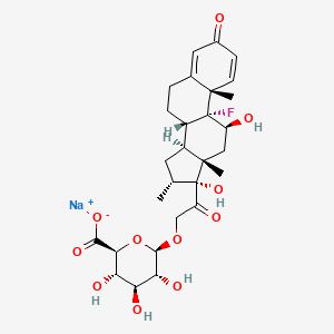 molecular formula C28H36FNaO11 B13446783 Dexamethasone Beta-D-Glucuronide Sodium Salt 