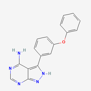 molecular formula C17H13N5O B13446790 3-(3-phenoxyphenyl)-1H-pyrazolo[3,4-d]pyrimidin-4-amine 