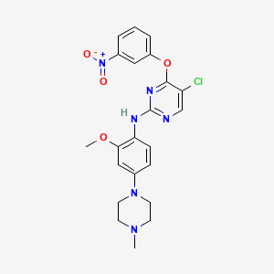 molecular formula C22H23ClN6O4 B13446810 5-Chloro-N-[2-methoxy-4-(4-methyl-1-piperazinyl)phenyl]-4-(3-nitrophenoxy)pyrimidin-2-amine 