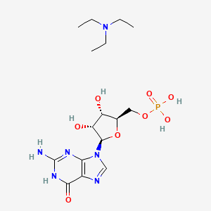 molecular formula C16H29N6O8P B13446840 Guanosine 5'-monophosphate, triethylamine salt 