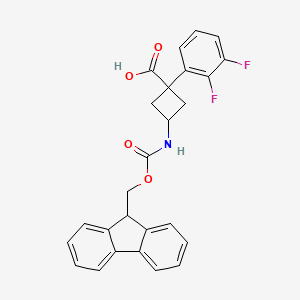 (1r,3r)-1-(2,3-difluorophenyl)-3-({[(9H-fluoren-9-yl)methoxy]carbonyl}amino)cyclobutane-1-carboxylic acid