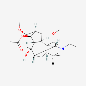 [(2R,3R,4S,5R,6S,8S,9S,10R,13R,17R)-11-ethyl-8-hydroxy-6,16-dimethoxy-13-methyl-11-azahexacyclo[7.7.2.12,5.01,10.03,8.013,17]nonadecan-4-yl] acetate