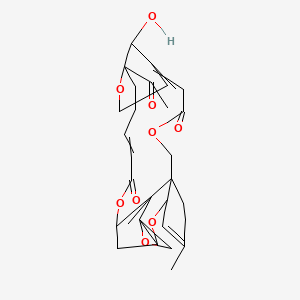 (6R,11R,13R,16R,23R,27S)-23-acetyl-27-hydroxy-9,15-dimethylspiro[4,12,17,24-tetraoxapentacyclo[21.3.1.113,16.06,11.06,15]octacosa-1,9,19-triene-14,2'-oxirane]-3,18-dione