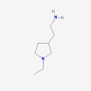 molecular formula C8H18N2 B1344691 2-(1-Ethyl-3-pyrrolidinyl)ethylamine CAS No. 937670-72-9