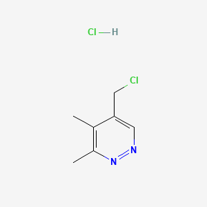 molecular formula C7H10Cl2N2 B13446927 5-(Chloromethyl)-3,4-dimethylpyridazine hydrochloride 