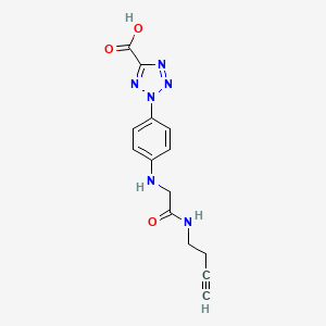 2-[4-({[(but-3-yn-1-yl)carbamoyl]methyl}amino)phenyl]-2H-1,2,3,4-tetrazole-5-carboxylic acid